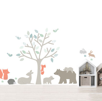 Bear Forest Fabric Wall Stickers, 2 of 4
