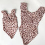 Matching Family Ladies Leopard Swimsuit, thumbnail 3 of 8