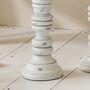 Tall White Wooden Candlestick Two Sizes, thumbnail 4 of 8