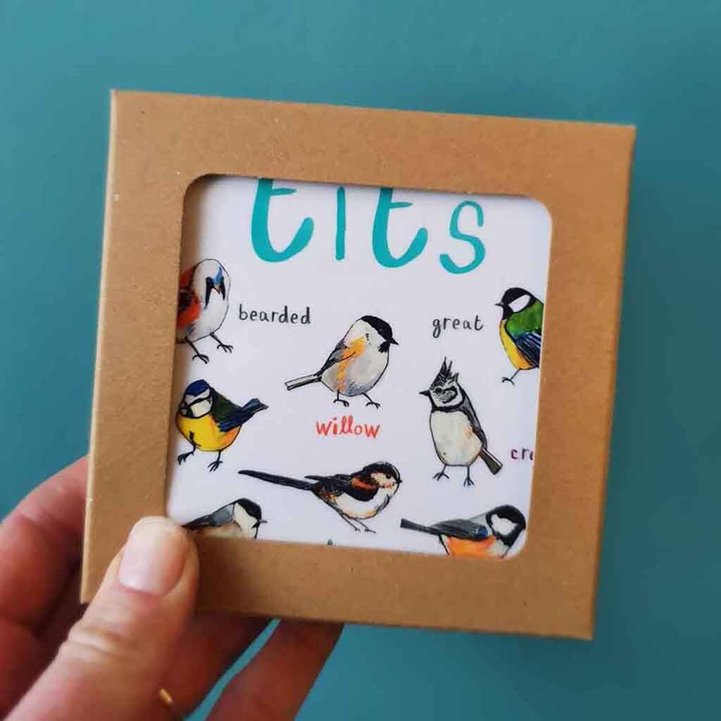Boxed Set Of Six Bird Pun Coasters By Sarah Edmonds Illustration
