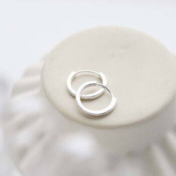 Sterling Silver Flat Huggies, 6 of 12