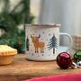 Personalised Traditional Christmas Enamel Mug, thumbnail 4 of 5