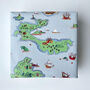 Treasure Map Illustrated Wrapping Paper, thumbnail 2 of 5