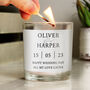 Personalised Special Date Scented Jar Candle, thumbnail 2 of 3