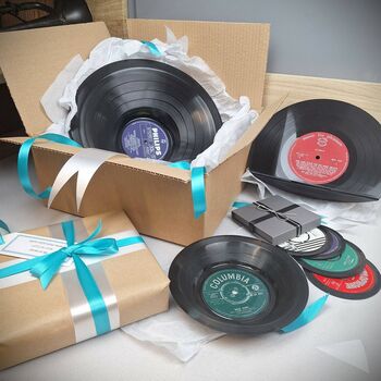 Vinyl Record Bookends Bowl Coasters Gift Pack | Bundle Set | Job Lot | Retro | Music Fan| Music Lover |, 5 of 12
