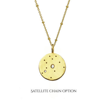 Zodiac Constellation Necklace With White Sapphires, 3 of 7