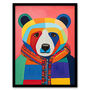 Bright Bold Bear Fun Multicoloured Wall Art Print, thumbnail 5 of 6