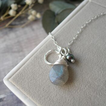 Labradorite And Pearl Necklace, 4 of 7