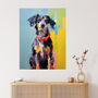 Fine Art Fido Cute Bright Dog Painting Wall Art Print, thumbnail 1 of 6