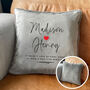 Personalised Couples Names Faux Fur Cuddle Cushion, thumbnail 1 of 3