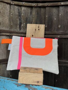 No4 Small Recycled Multifunctional Sailcloth Pouch, 8 of 8