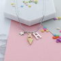 Ice Cream Personalised Charm Necklace, thumbnail 1 of 2