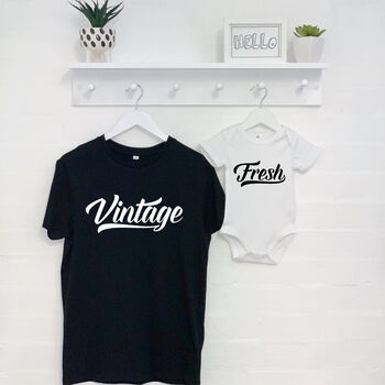 Vintage And Fresh Father And Son T Shirt Set, 5 of 6