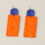 Colourful Rectangle Drop Earrings, thumbnail 5 of 7