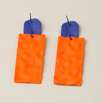 Colourful Rectangle Drop Earrings, 5 of 7
