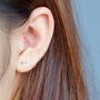 Sterling Silver Asymmetrical Leaf Stud Earrings, thumbnail 3 of 7