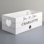 Personalised Home White Wooden Crate Organiser, thumbnail 3 of 4