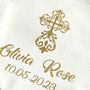 Personalised Ivory Christening Bib And Socks Set, thumbnail 3 of 4