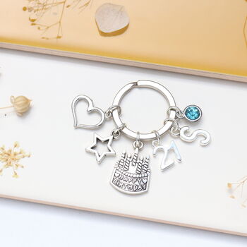 Personalised 21st Birthday Keyring, 3 of 9