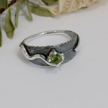 Handmade Silver Woodland Leaf Ring, 6 of 8