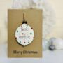 Personalised Auntie Christmas Card Bauble Decoration, thumbnail 1 of 4