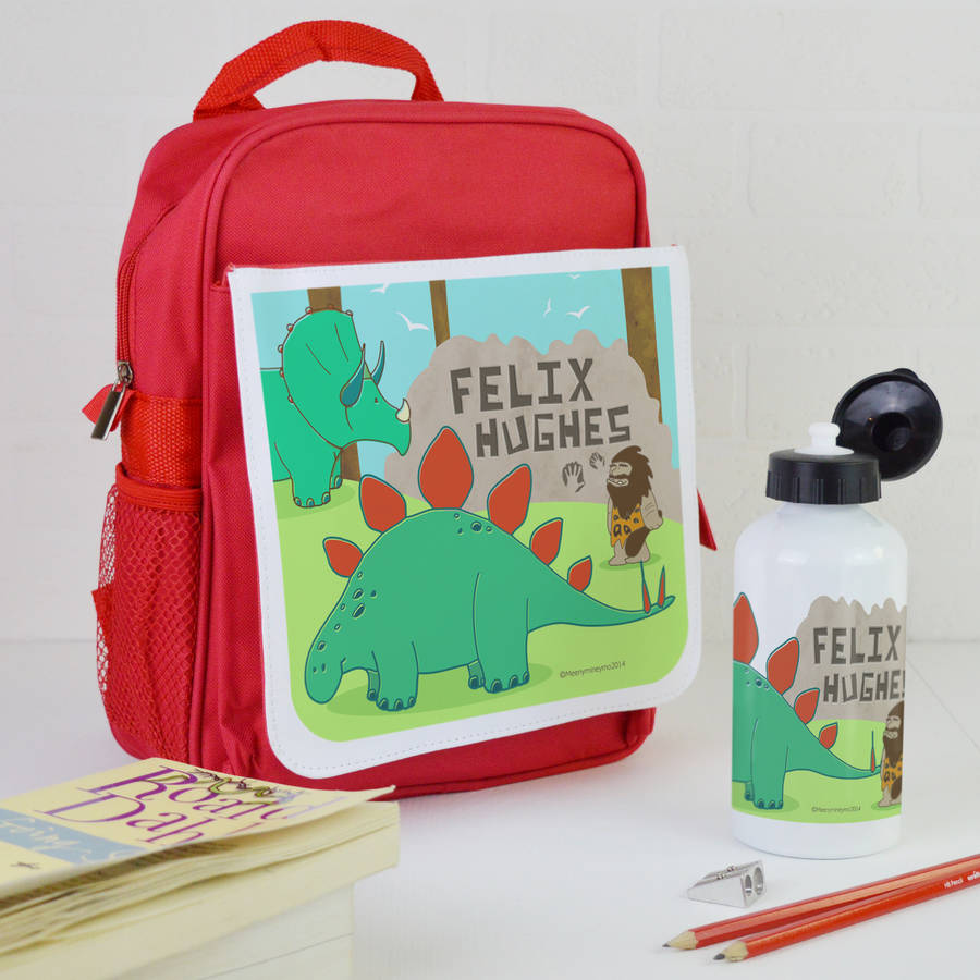 personalised dinosaur rucksack