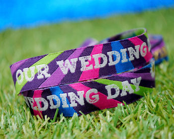 Our Wedding Day Festival Wedding Wristbands, 6 of 6