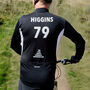 Black Cycling Jersey With Personalised Name And Number, thumbnail 1 of 3