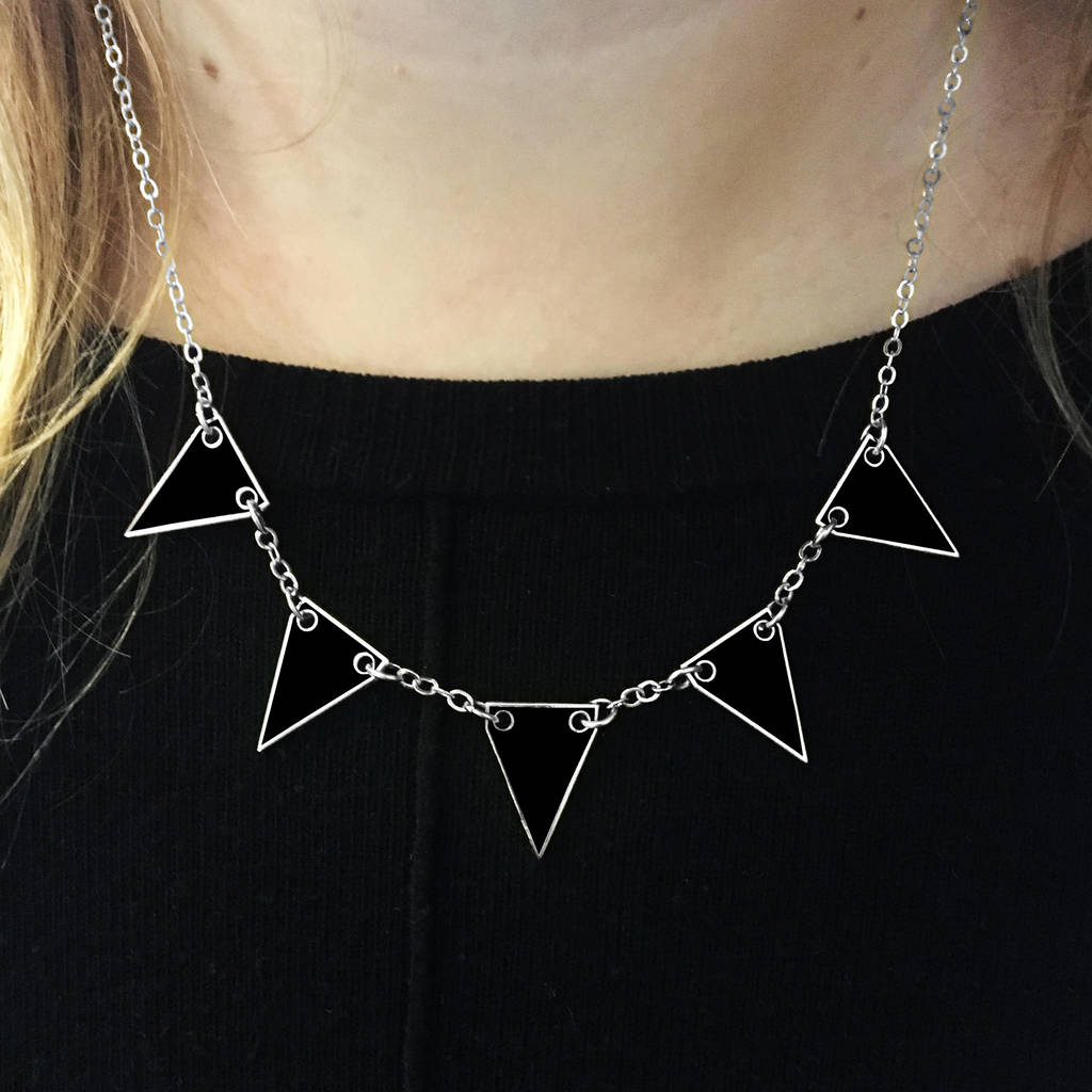 bunting necklace three colour ways available by cobalt hill