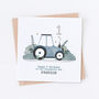 Personalised Tractor Birthday Card Pink, thumbnail 5 of 6