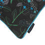 Hydrangea Black Floral Patterned Cotton Cushion, thumbnail 3 of 5