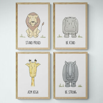 Safari Animals Inspirational Art Print Set A5, 12 of 12
