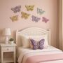 Three Double Layered Wooden Butterflies Wall Deco, thumbnail 1 of 5