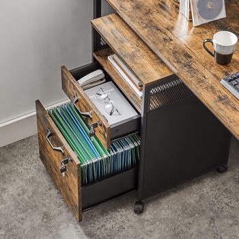 Filing Cabinet On Wheels With Two Lockable Drawers, 9 of 12