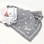 Personalised White Baby Gown With Star Baby Blanket, thumbnail 3 of 12