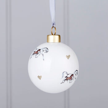 Horse Bone China Bauble Decorations, 6 of 7