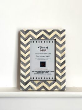 Table Top Picture Frame, Indian Block Print Fabric, 7 of 10