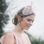 Nude Pink Art Deco Cocktail Hat 'Burgh', thumbnail 1 of 10