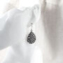 Silver Plated Floral Dangle Earrings, thumbnail 5 of 7