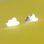 Sterling Silver Cloud Stud Earrings, thumbnail 2 of 6