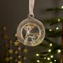 Glass Bauble With Deer, thumbnail 1 of 2