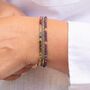 Skinny Watermelon Tourmaline Bracelet, thumbnail 2 of 8