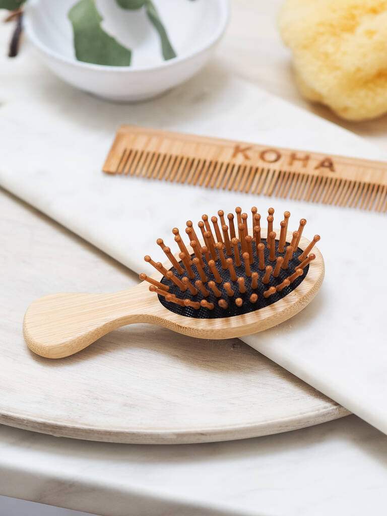 Bamboo Brush And Comb Set By The KOHA Beauty Company