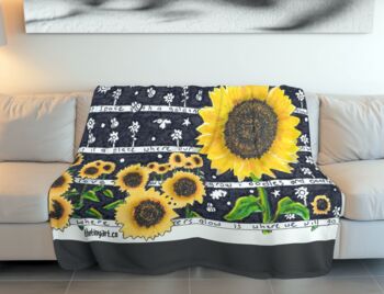 Sunflower Fleece Blanket, 2 of 10