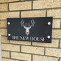 Personalised Stag Slate House Number Sign, thumbnail 1 of 2