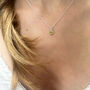 Peridot Round Drop Necklace, thumbnail 2 of 4