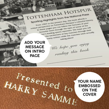 Spurs Personalised Tottenham Hotspur Football Gift Book, 11 of 12