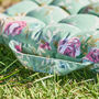 Green Floral Padded Garden Mattress Cushion, thumbnail 4 of 4