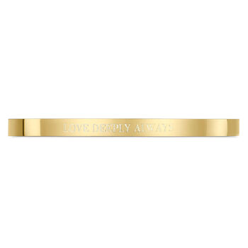 Personalised Cuff Bangle 18 K Gold Plated Solid Silver, 5 of 6