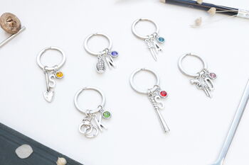 Set Of Partners In Crime Personalised Keyrings Friends Keychains, 3 of 7